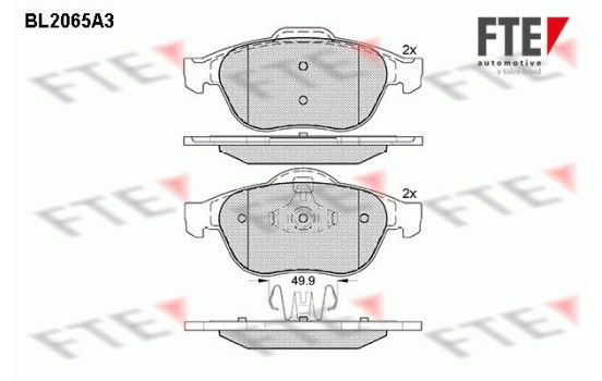 Brake Pad Set, disc brake BL2065A3 FTE
