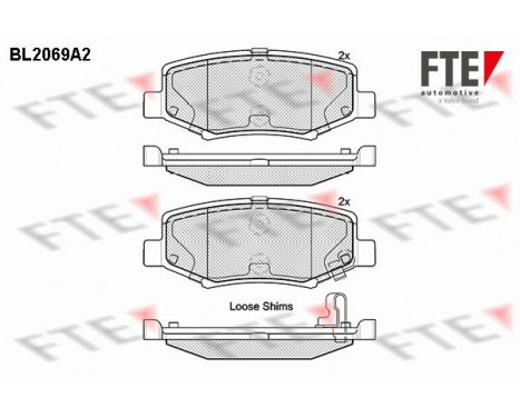 Brake Pad Set, disc brake BL2069A2 FTE