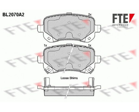 Brake Pad Set, disc brake BL2070A2 FTE