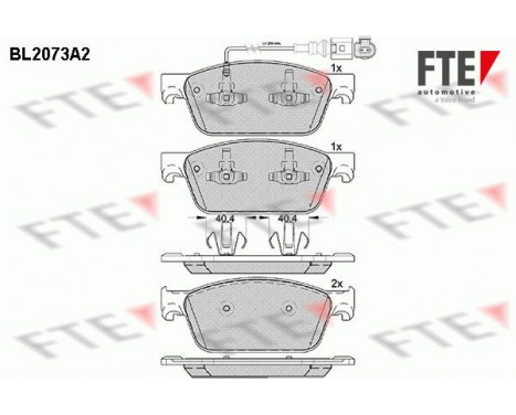 Brake Pad Set, disc brake BL2073A2 FTE