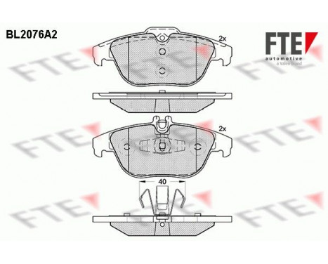 Brake Pad Set, disc brake BL2076A2 FTE