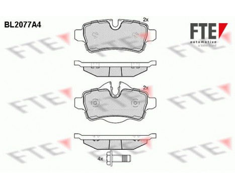 Brake Pad Set, disc brake BL2077A4 FTE
