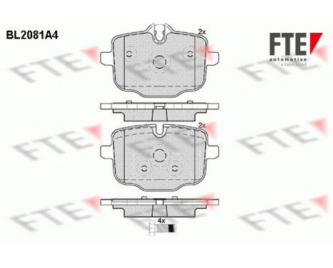 Brake Pad Set, disc brake BL2081A4 FTE