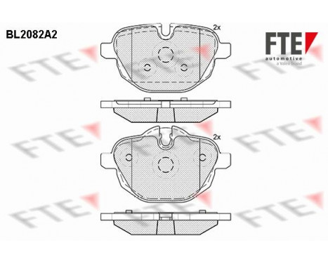 Brake Pad Set, disc brake BL2082A2 FTE