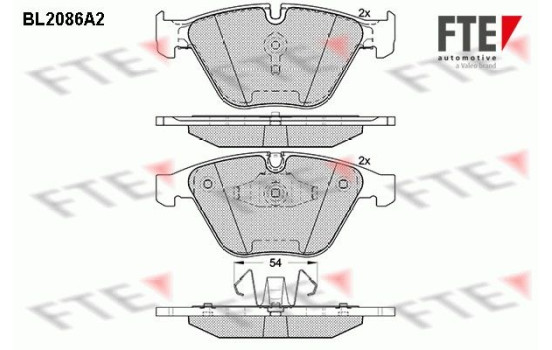 Brake Pad Set, disc brake BL2086A2 FTE