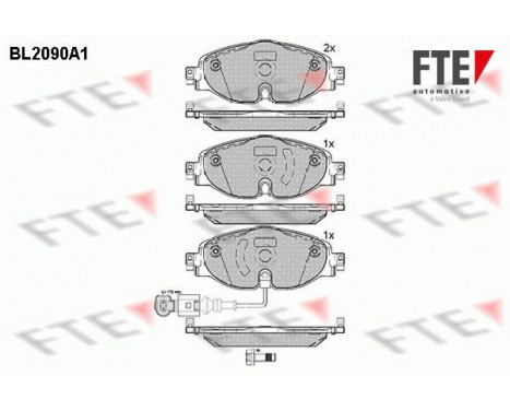 Brake Pad Set, disc brake BL2090A1 FTE