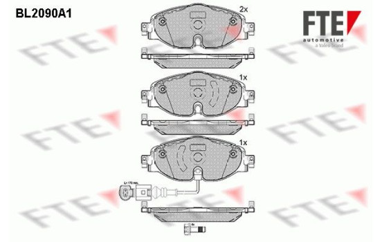 Brake Pad Set, disc brake BL2090A1 FTE