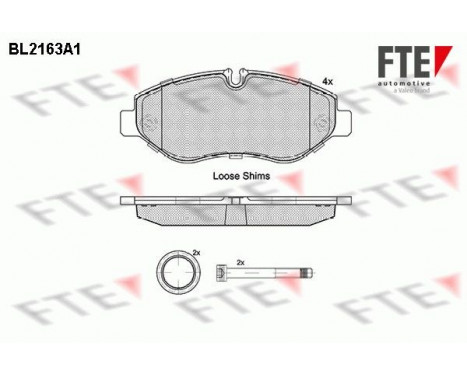 Brake Pad Set, disc brake BL2163A1 FTE