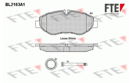 Brake Pad Set, disc brake BL2163A1 FTE
