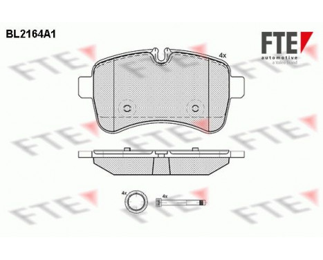 Brake Pad Set, disc brake BL2164A1 FTE