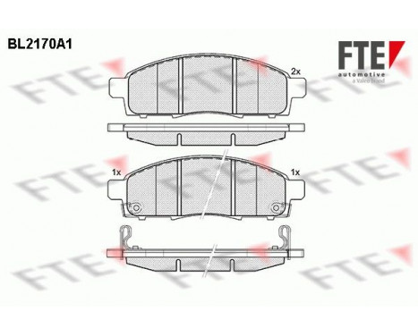 Brake Pad Set, disc brake BL2170A1 FTE