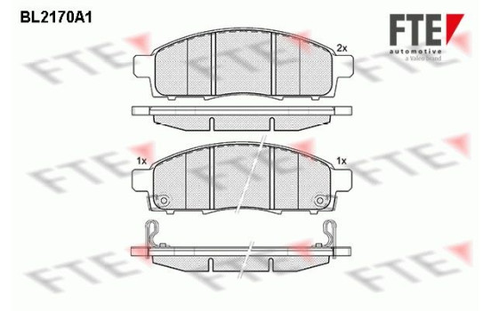 Brake Pad Set, disc brake BL2170A1 FTE
