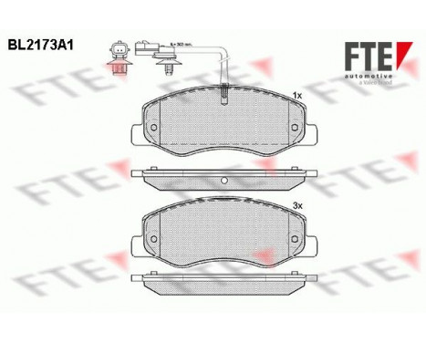 Brake Pad Set, disc brake BL2173A1 FTE