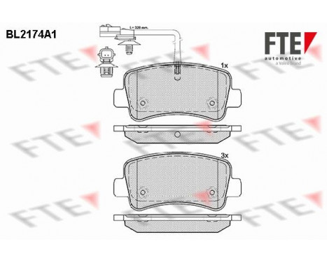 Brake Pad Set, disc brake BL2174A1 FTE