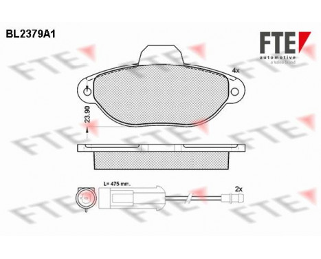 Brake Pad Set, disc brake BL2379A1 FTE