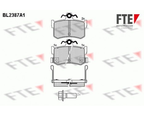 Brake Pad Set, disc brake BL2387A1 FTE