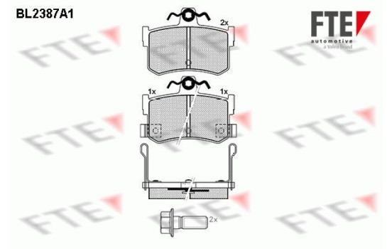 Brake Pad Set, disc brake BL2387A1 FTE