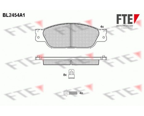 Brake Pad Set, disc brake BL2454A1 FTE