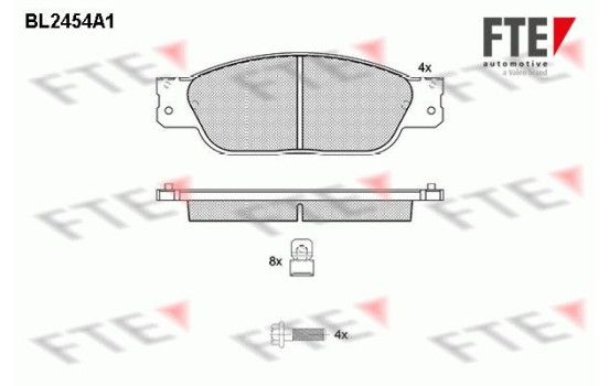 Brake Pad Set, disc brake BL2454A1 FTE