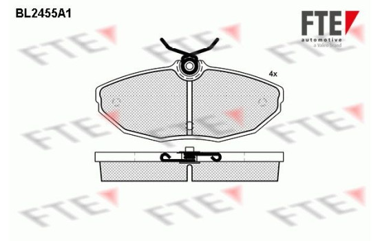 Brake Pad Set, disc brake BL2455A1 FTE