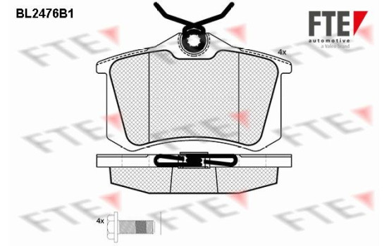 Brake Pad Set, disc brake BL2476B1 FTE