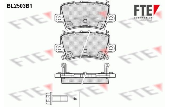 Brake Pad Set, disc brake BL2503B1 FTE