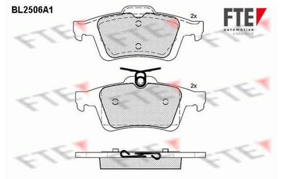 Brake Pad Set, disc brake BL2506A1 FTE