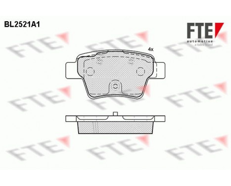 Brake Pad Set, disc brake BL2521A1 FTE