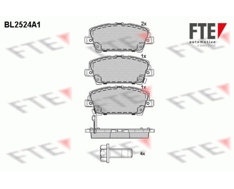 Brake Pad Set, disc brake BL2524A1 FTE