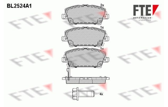 Brake Pad Set, disc brake BL2524A1 FTE