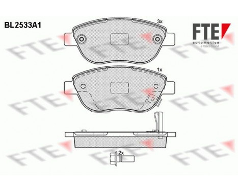 Brake Pad Set, disc brake BL2533A1 FTE