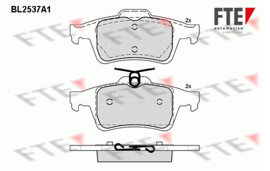 Brake Pad Set, disc brake BL2537A1 FTE