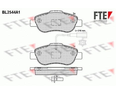 Brake Pad Set, disc brake BL2544A1 FTE