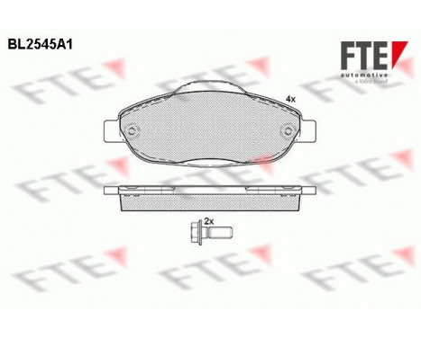 Brake Pad Set, disc brake BL2545A1 FTE