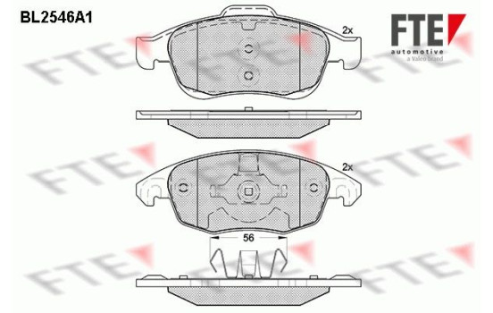 Brake Pad Set, disc brake BL2546A1 FTE
