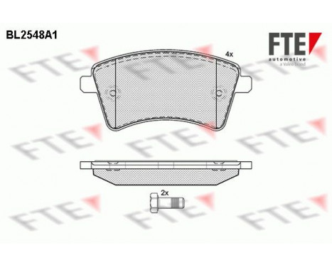 Brake Pad Set, disc brake BL2548A1 FTE