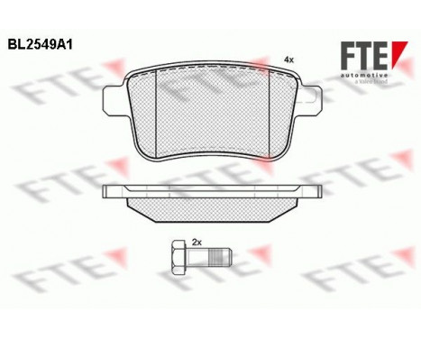 Brake Pad Set, disc brake BL2549A1 FTE