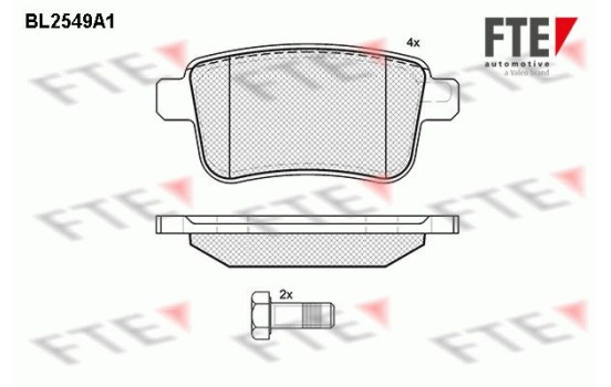 Brake Pad Set, disc brake BL2549A1 FTE