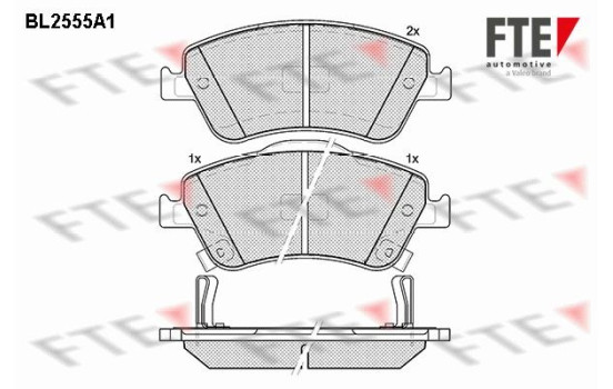 Brake Pad Set, disc brake BL2555A1 FTE