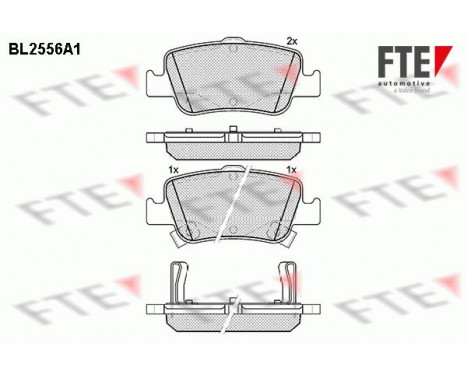 Brake Pad Set, disc brake BL2556A1 FTE