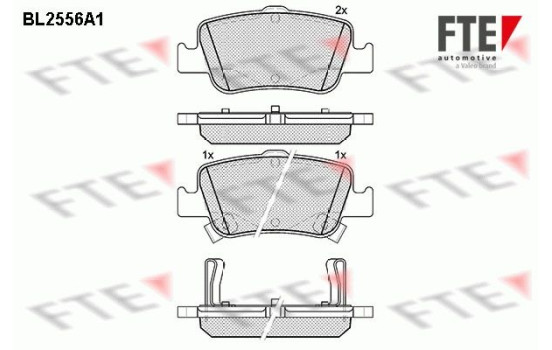 Brake Pad Set, disc brake BL2556A1 FTE