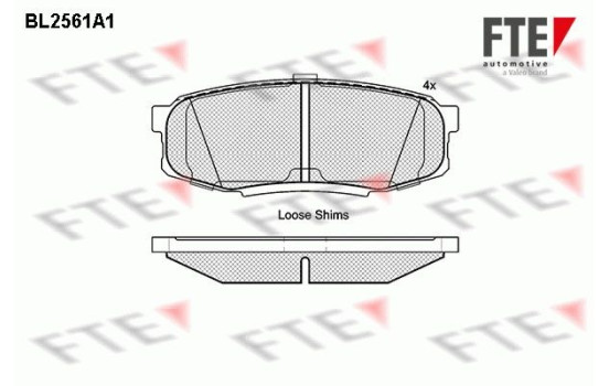 Brake Pad Set, disc brake BL2561A1 FTE
