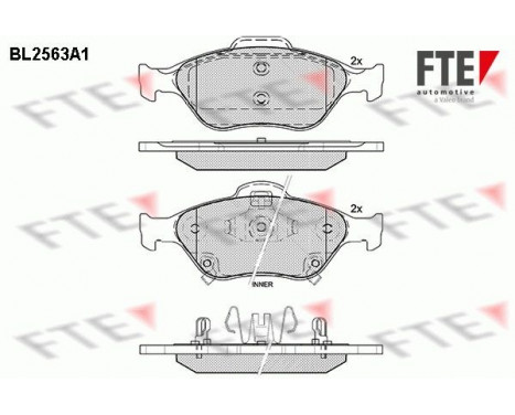 Brake Pad Set, disc brake BL2563A1 FTE