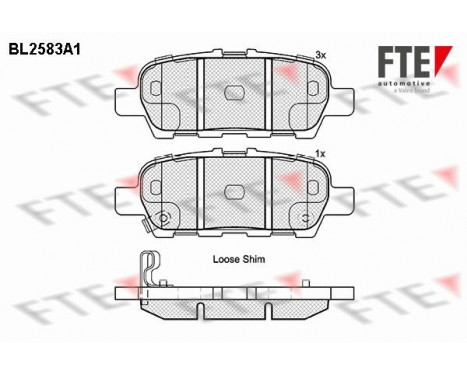 Brake Pad Set, disc brake BL2583A1 FTE