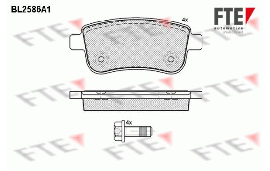 Brake Pad Set, disc brake BL2586A1 FTE