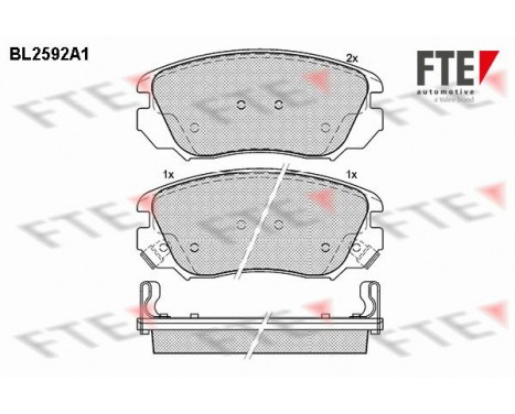 Brake Pad Set, disc brake BL2592A1 FTE