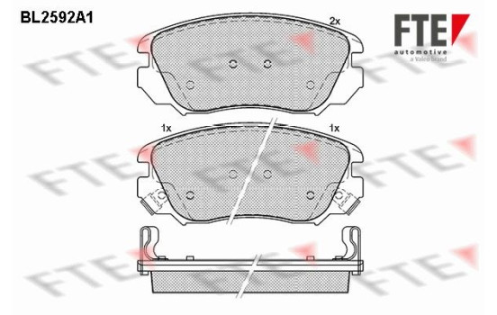 Brake Pad Set, disc brake BL2592A1 FTE