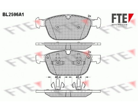 Brake Pad Set, disc brake BL2596A1 FTE