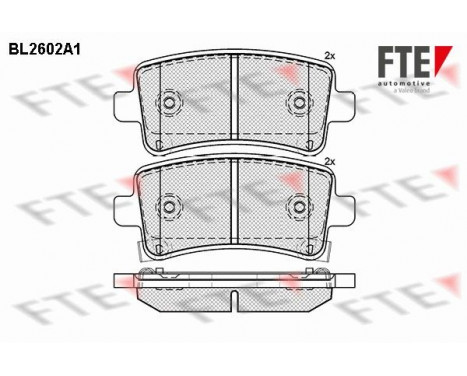 Brake Pad Set, disc brake BL2602A1 FTE