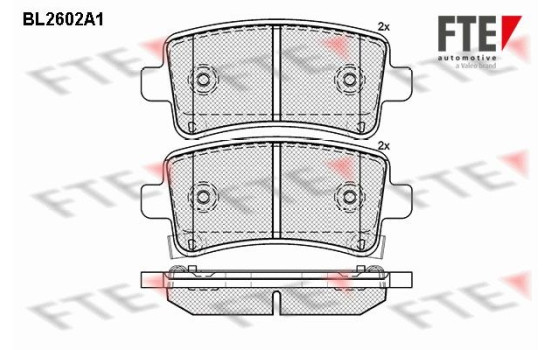 Brake Pad Set, disc brake BL2602A1 FTE